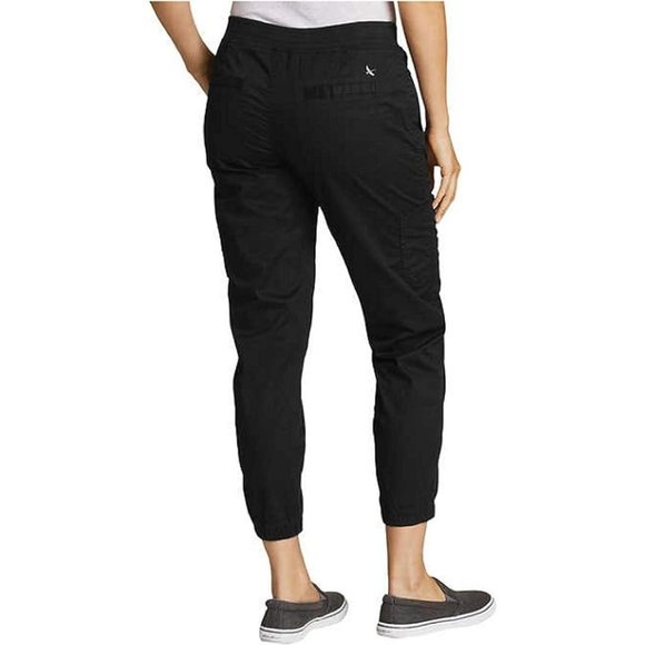 EDDIE BAUER Laid-Back Relaxed Twill Stretch Jogger Pants in Capers - Size 14 NWT - Picture 3 of 4